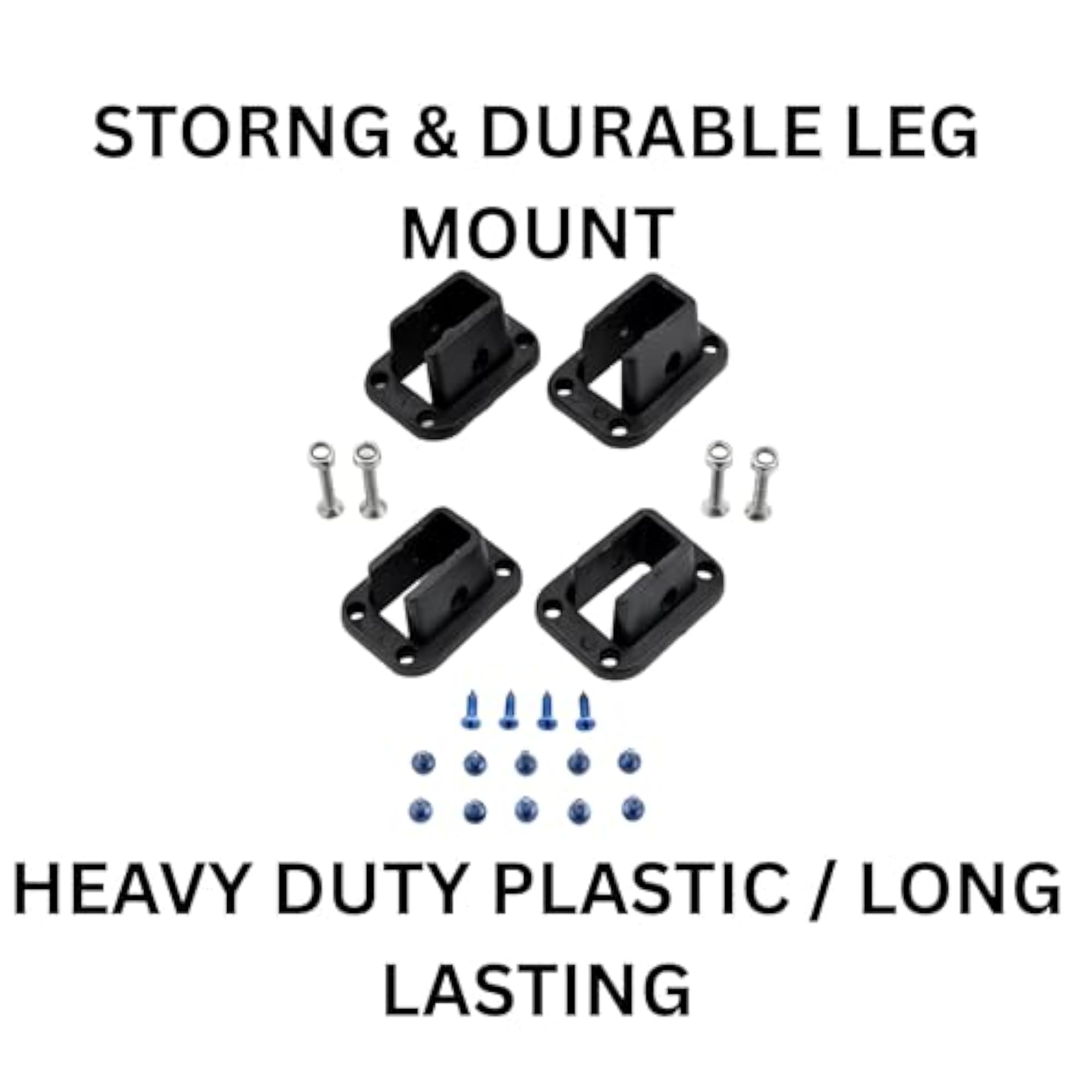Foldable Laptop Table Leg Mounts, Heavy Duty Plastic Brackets